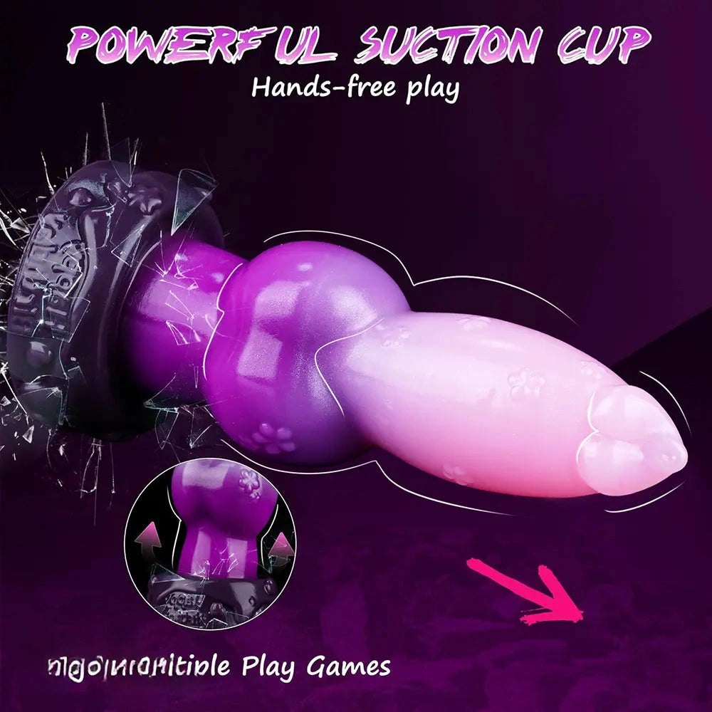 Ombre knotted animal dildo, photo 11
