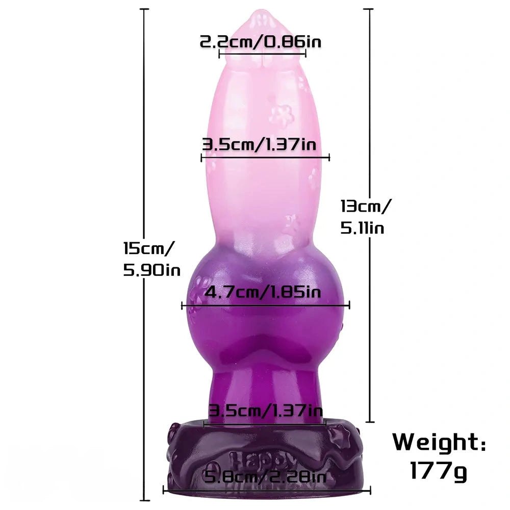 Ombre knotted animal dildo, photo 15