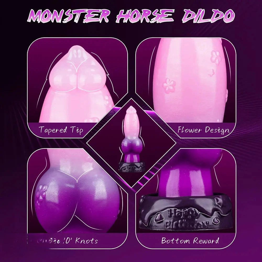 Ombre knotted animal dildo, photo 8