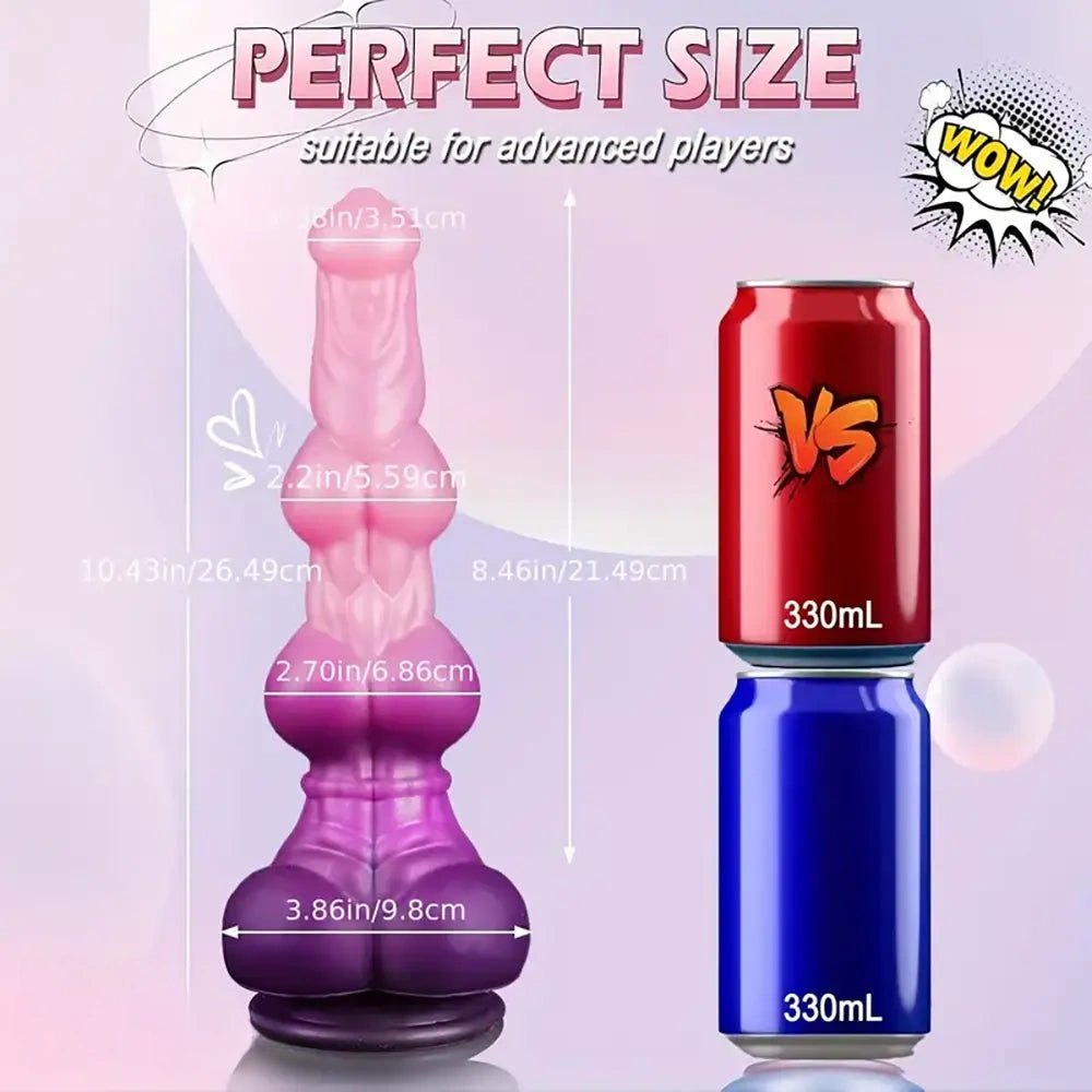 Silicone knotted animal dildo, photo 7