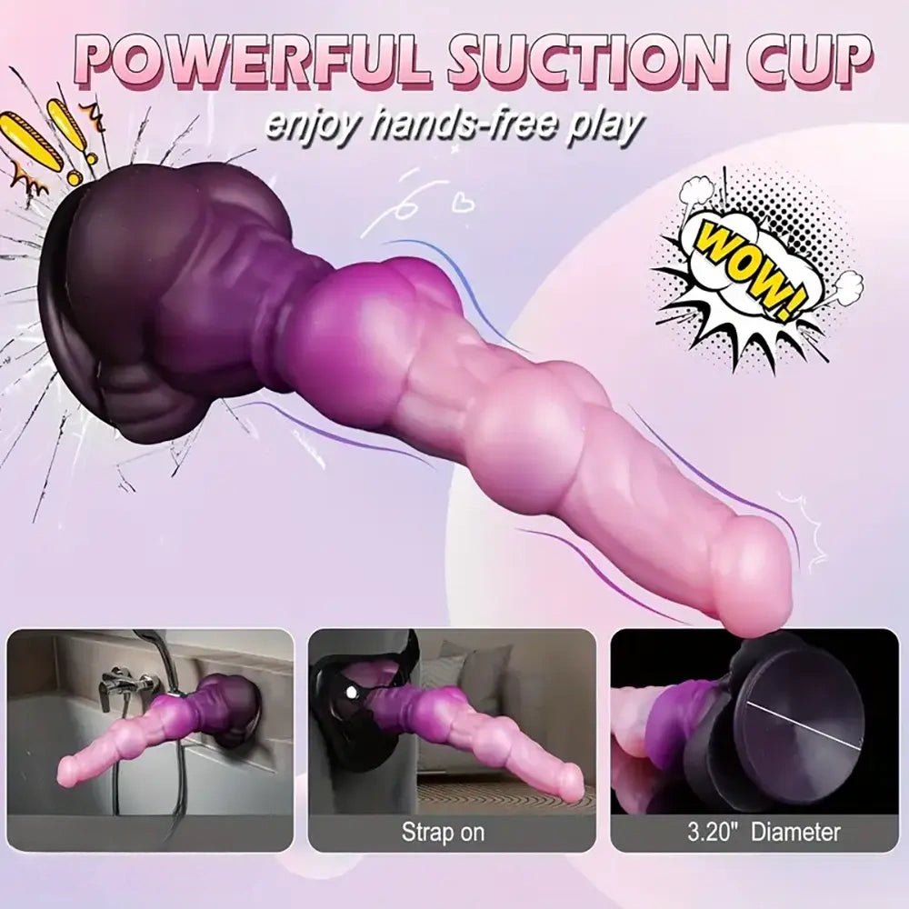 Silicone knotted animal dildo, photo 8