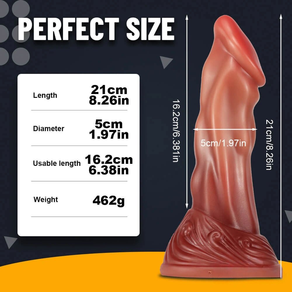 Ombre liquid silicone fantasy dildo, photo 4