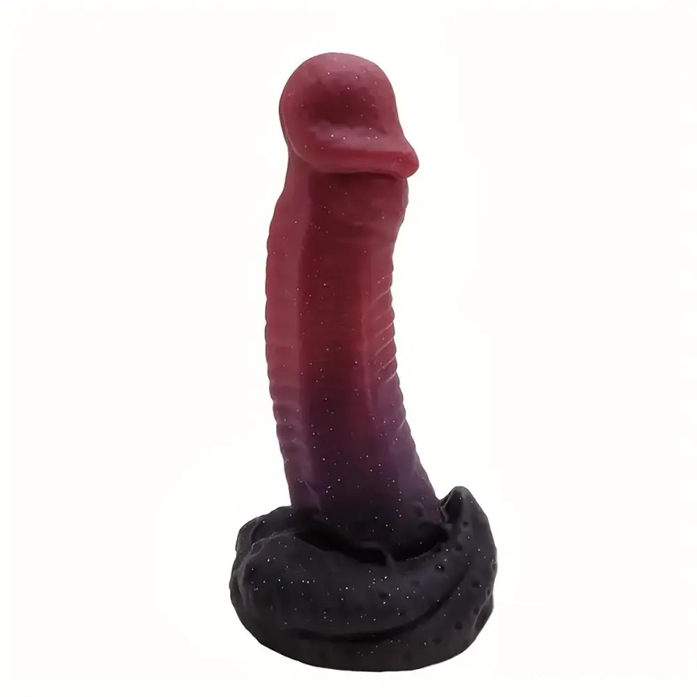 Ombre red and black fantasy dildo, photo 1