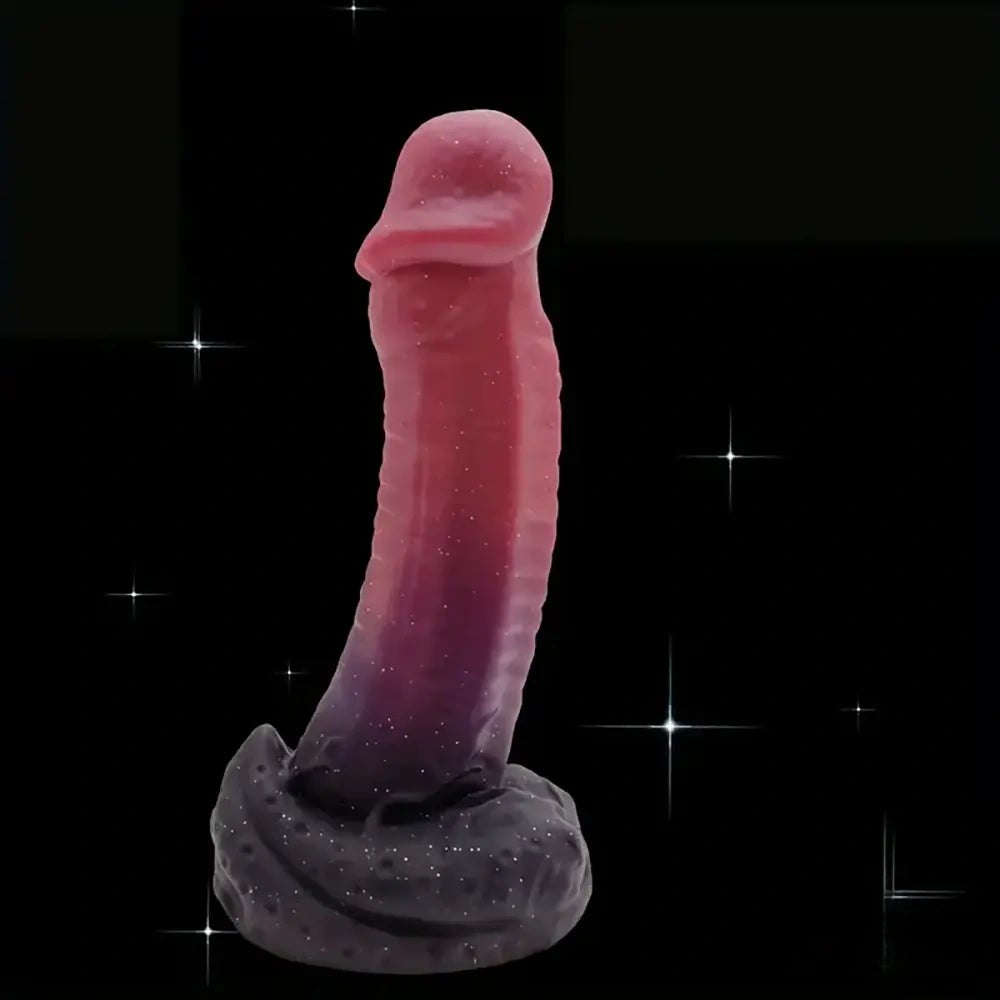 Ombre red and black fantasy dildo, photo 2