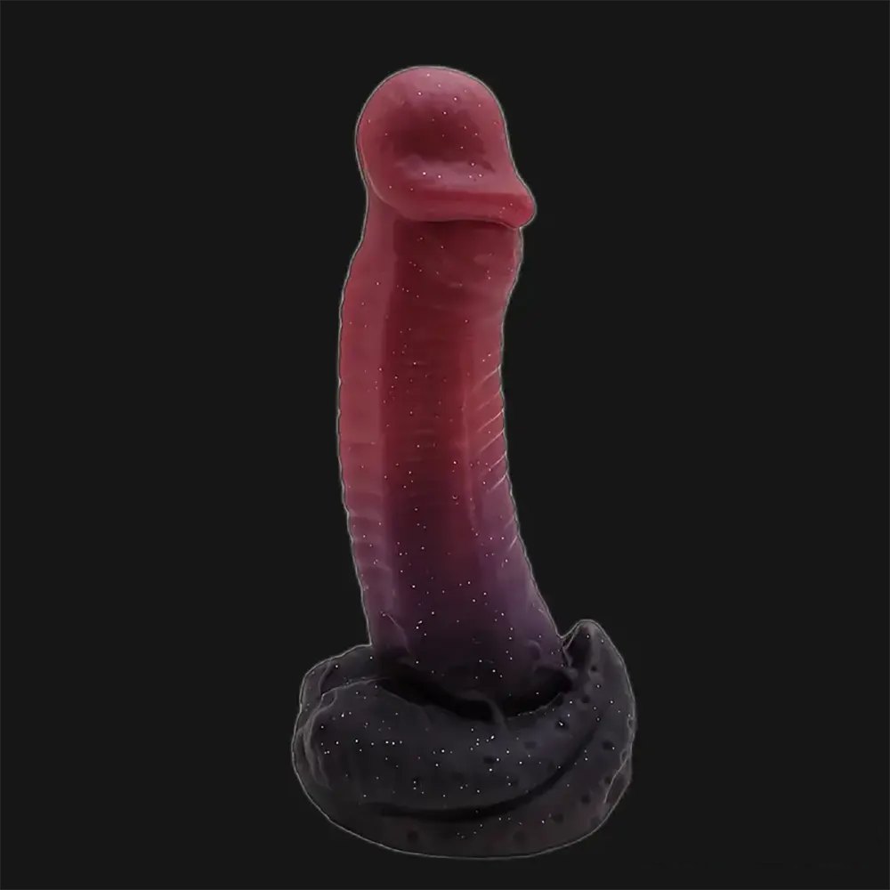 Ombre red and black fantasy dildo, photo 3