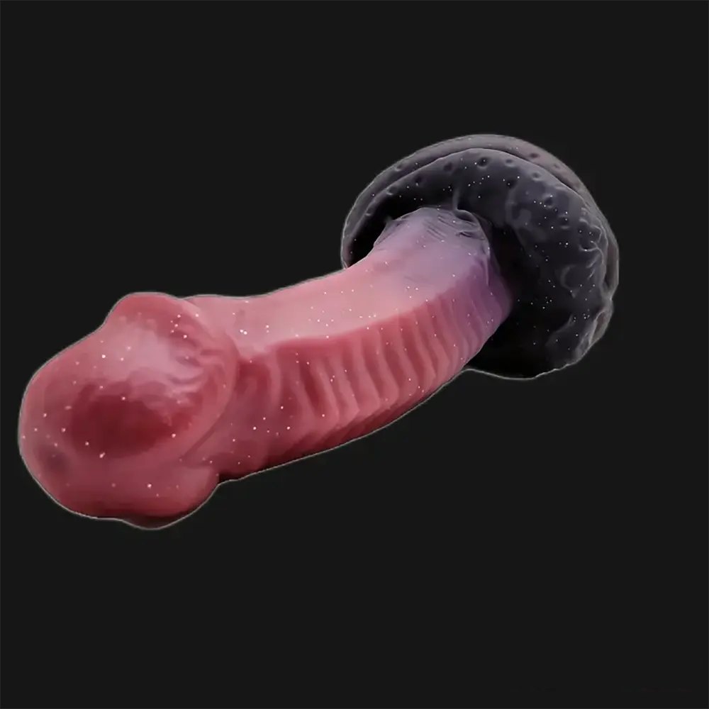 Ombre red and black fantasy dildo, photo 4
