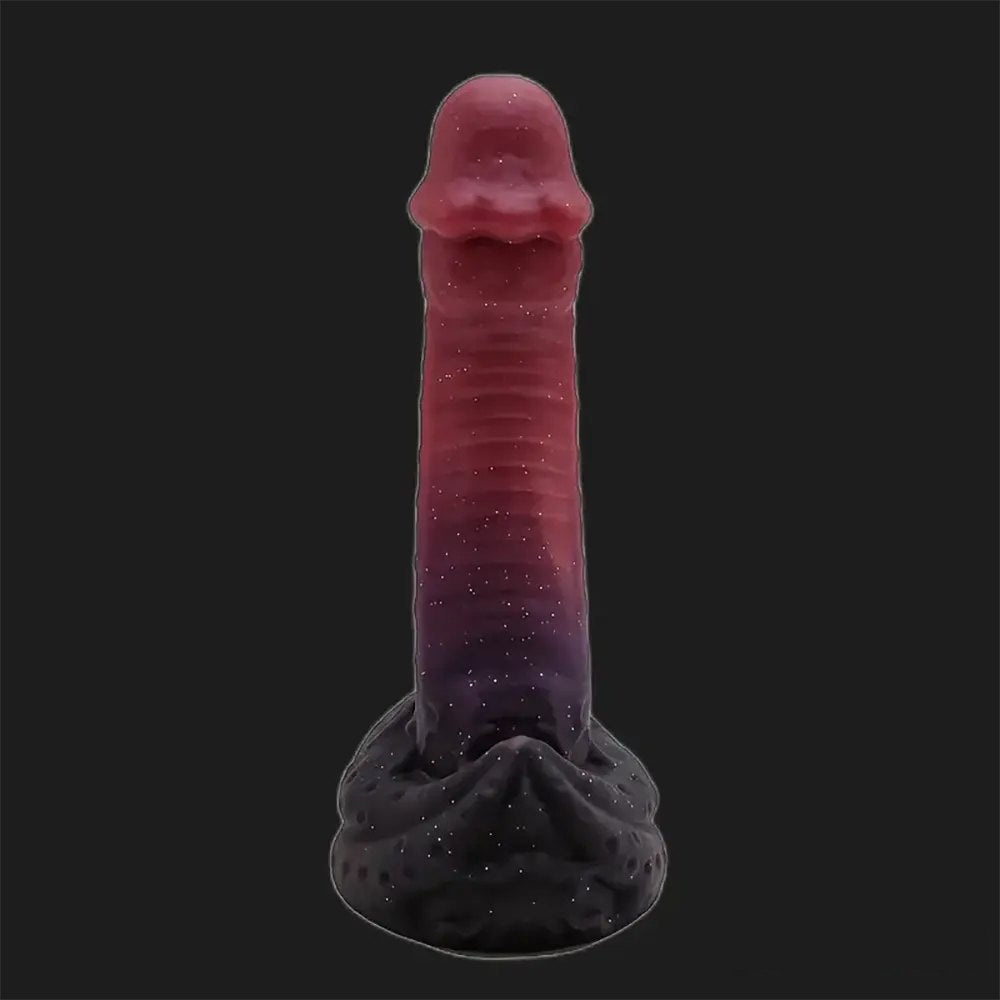Ombre red and black fantasy dildo, photo 5
