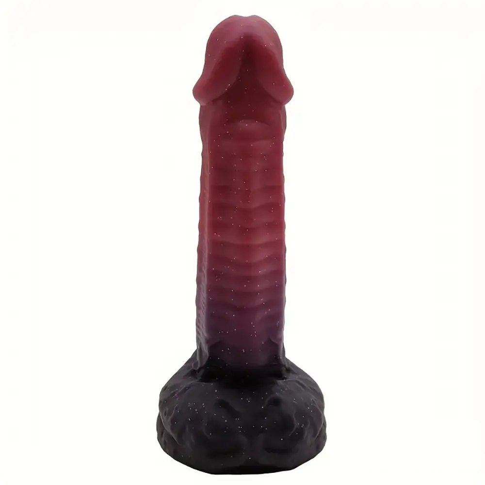 Ombre red and black fantasy dildo, photo 7