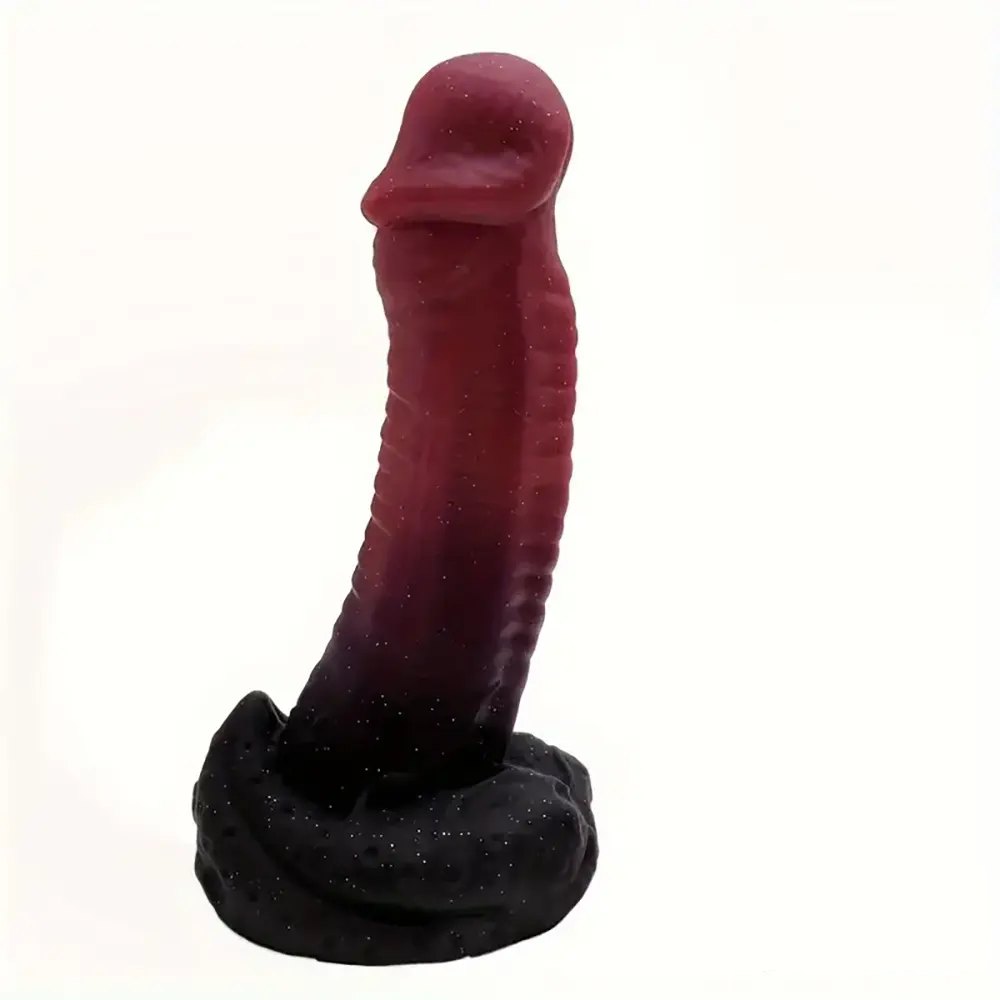 Ombre red and black fantasy dildo, photo 8