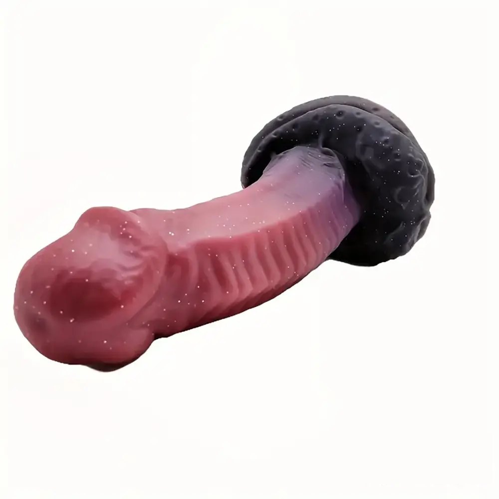 Ombre red and black fantasy dildo, photo 9