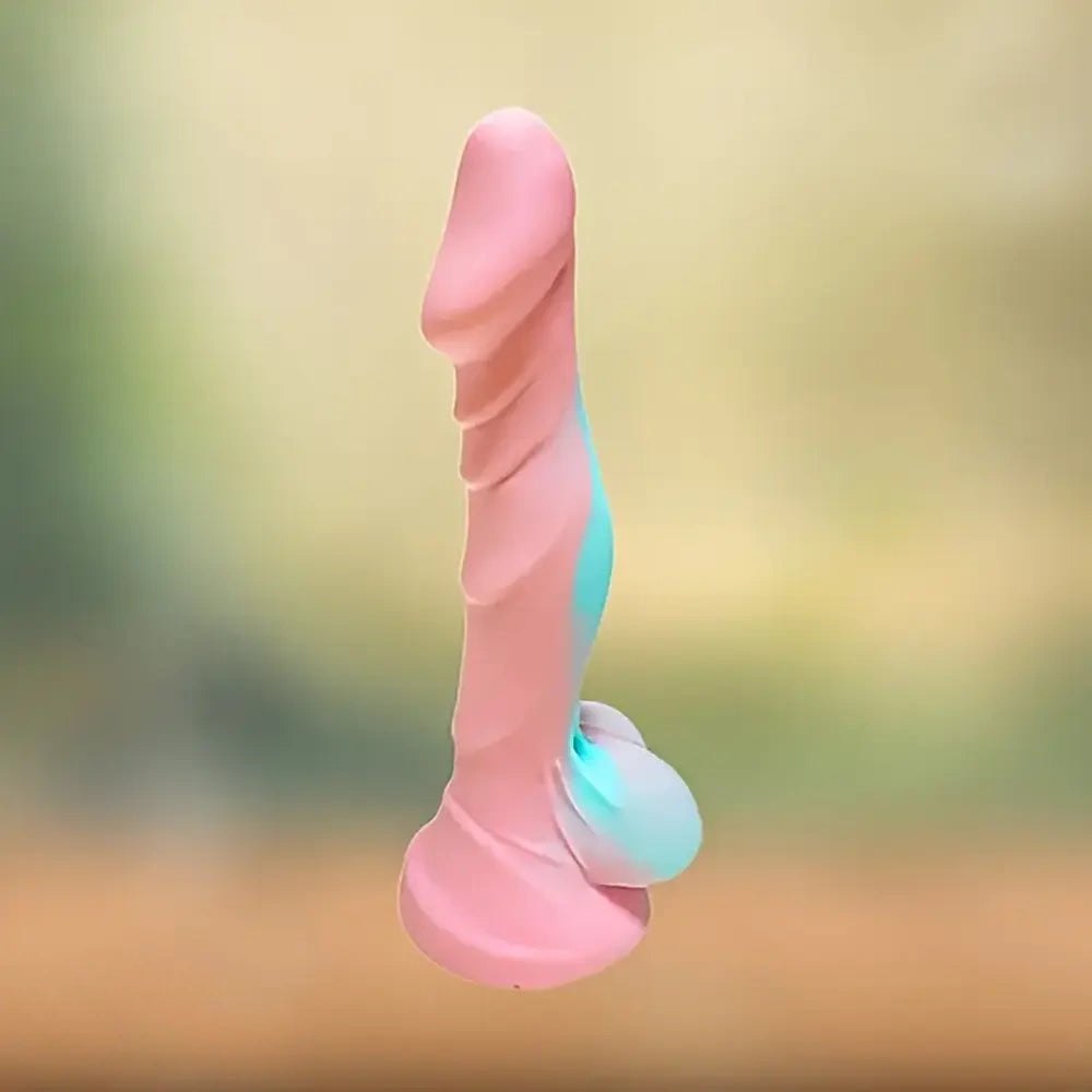 #1 ombre realistic silicone dildo with suction cup base