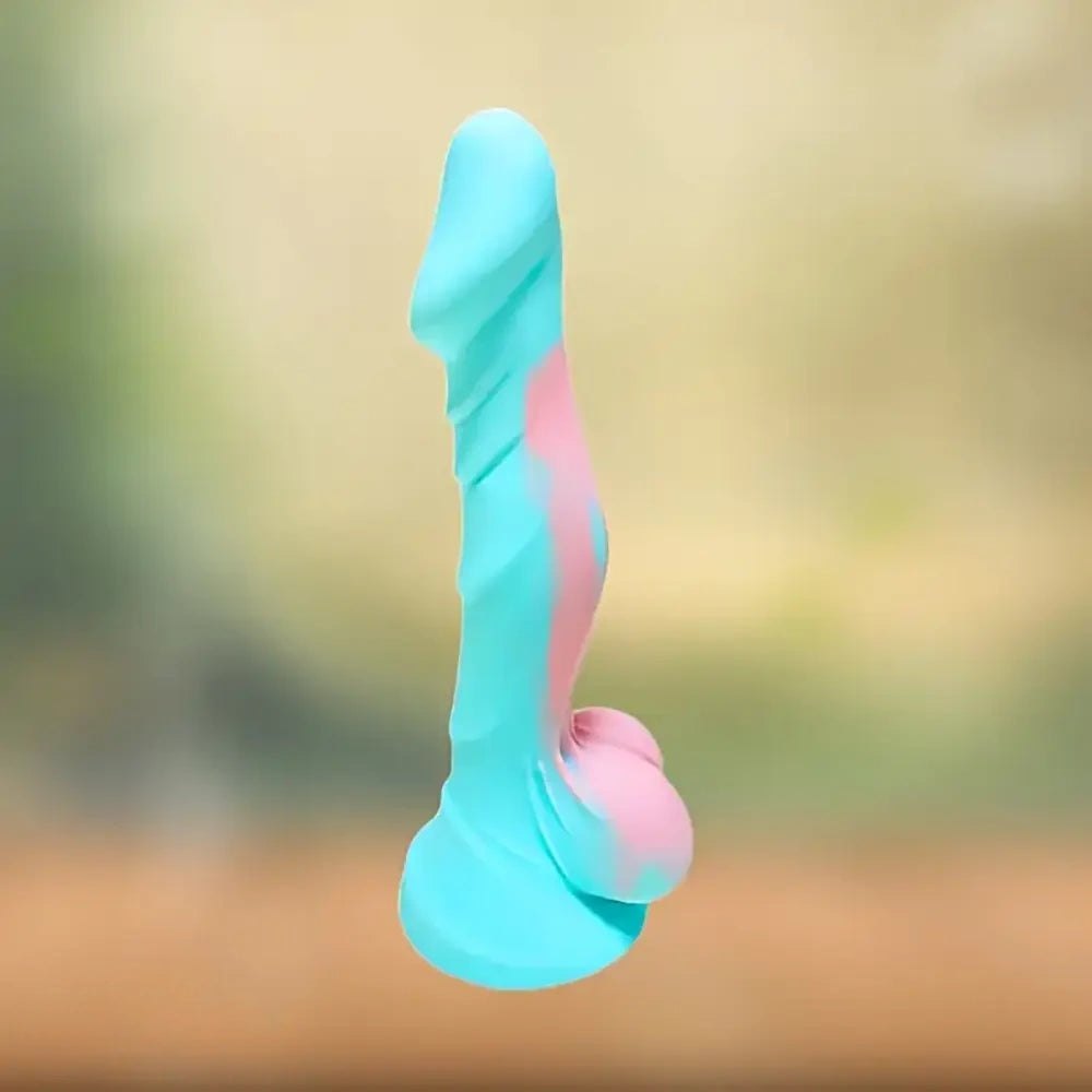 #2 ombre realistic silicone dildo with suction cup base