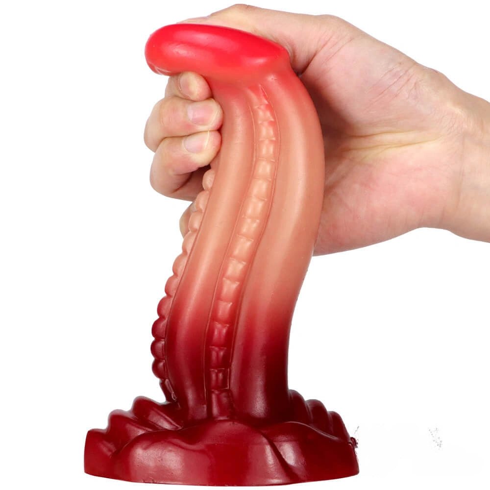 Ombre ridged fantasy dildo, photo 13