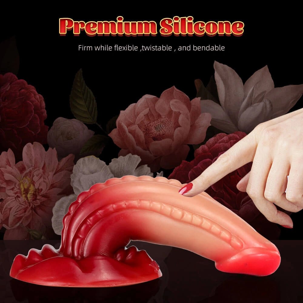 Ombre ridged fantasy dildo, photo 7