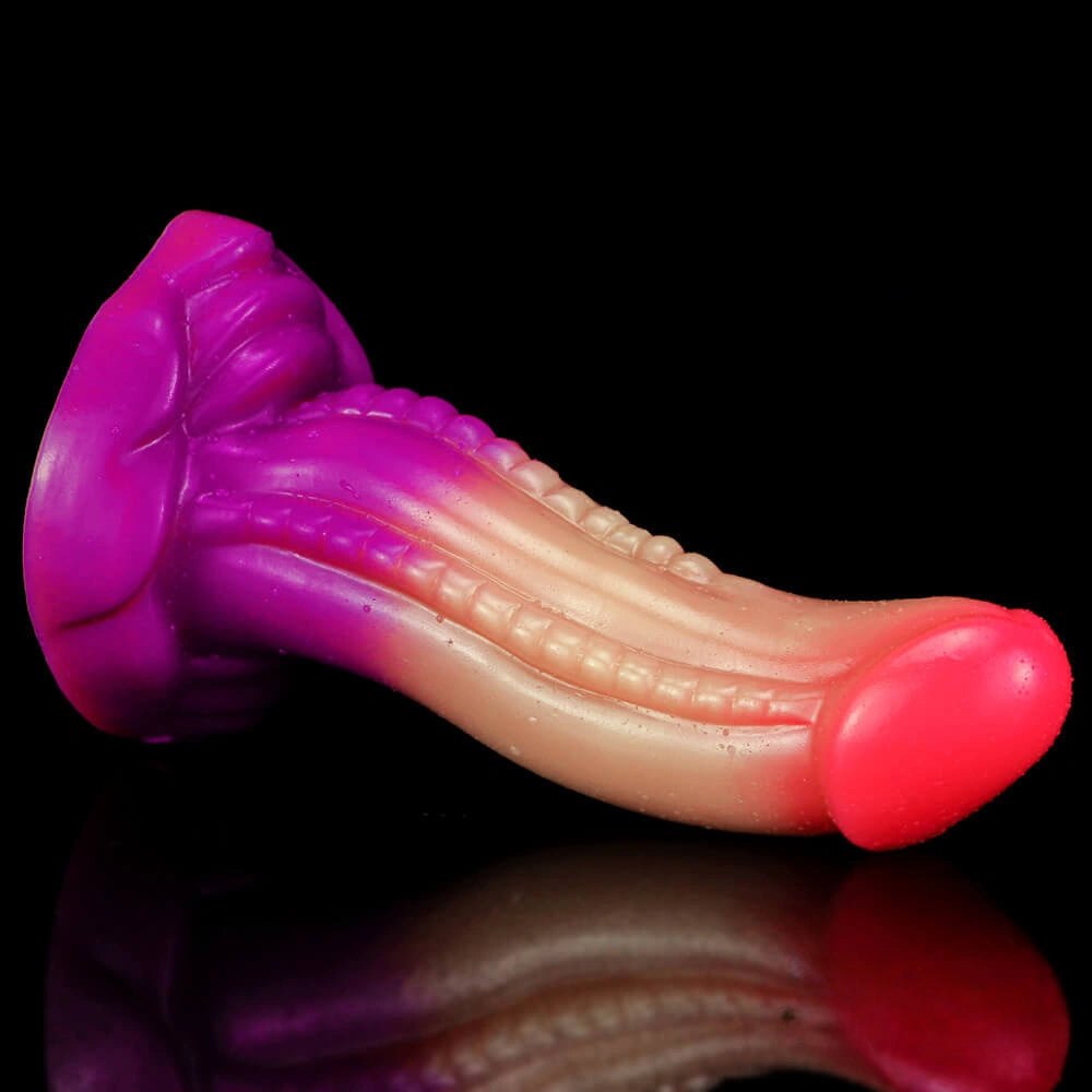 Ombre ridged fantasy dildo, photo 9