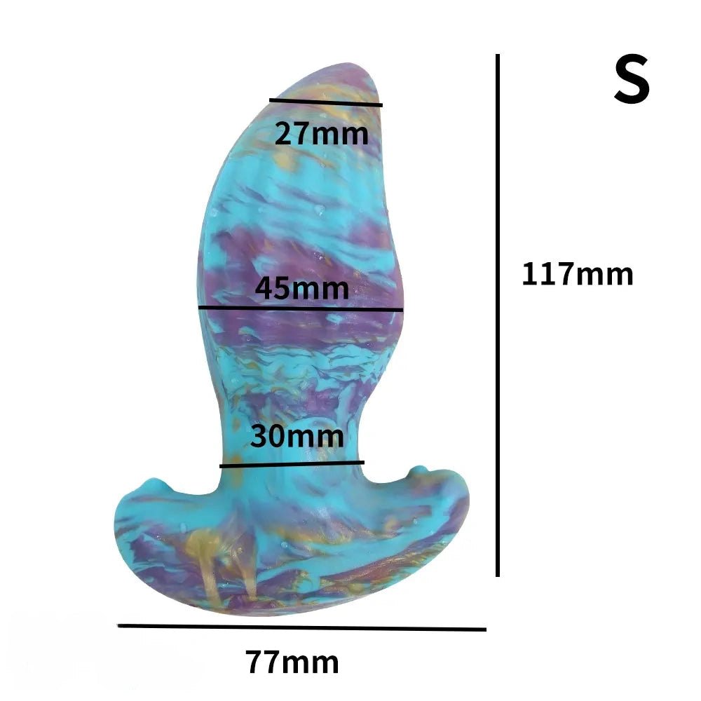 #1 mixed ombre ridged fantasy dildo