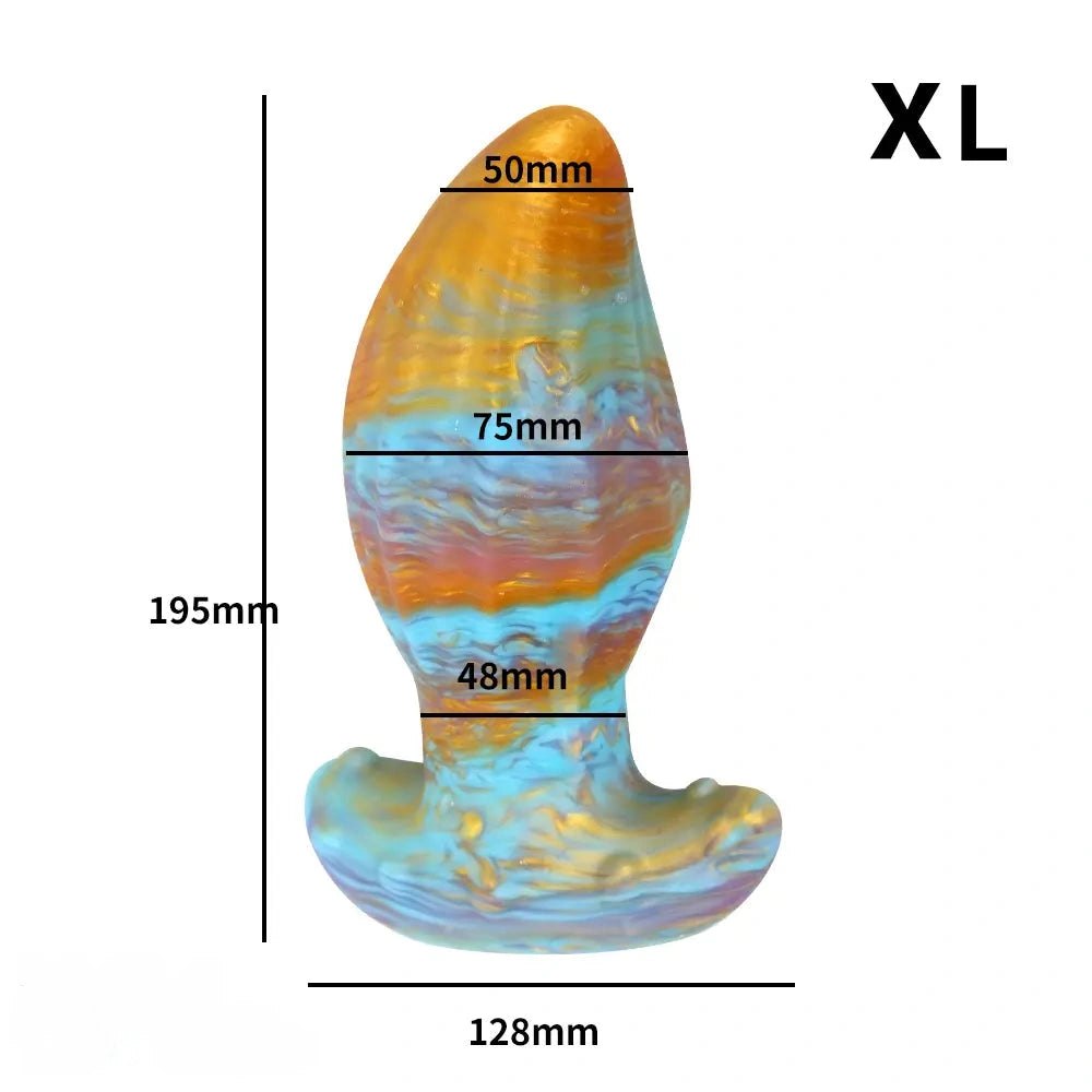 #1 mixed ombre ridged fantasy dildo