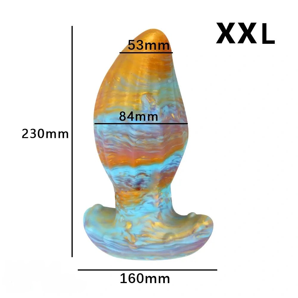 #1 mixed ombre ridged fantasy dildo