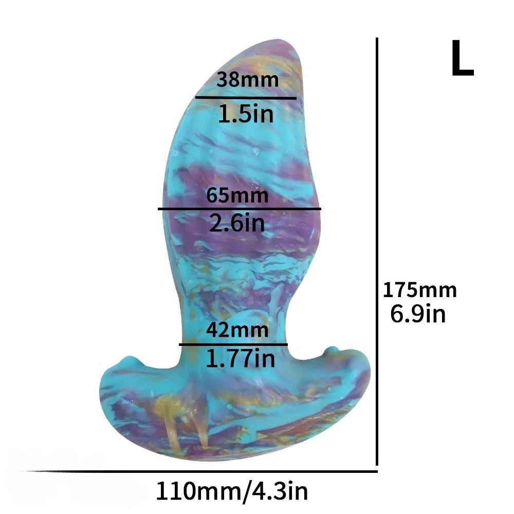 #1 mixed ombre ridged fantasy dildo