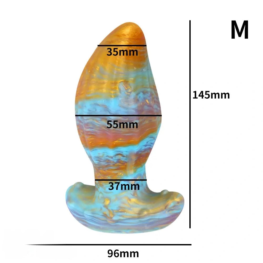 #1 mixed ombre ridged fantasy dildo