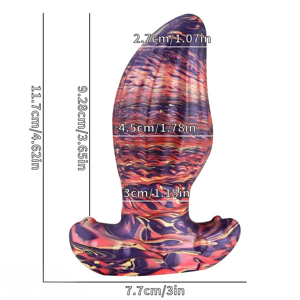 #2 mixed ombre ridged fantasy dildo
