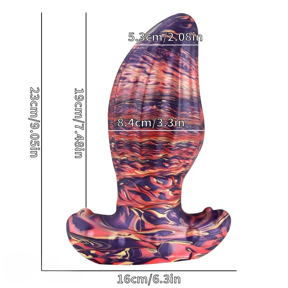 #2 mixed ombre ridged fantasy dildo