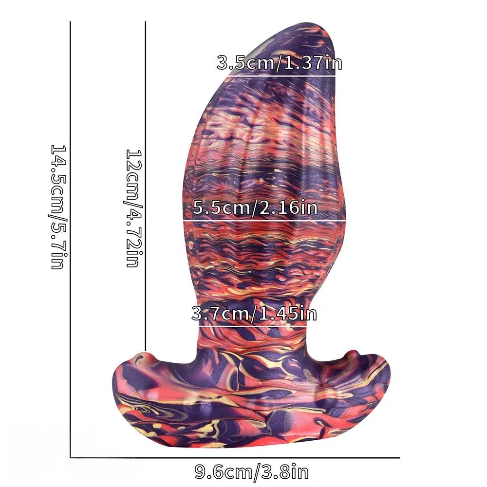 #2 mixed ombre ridged fantasy dildo