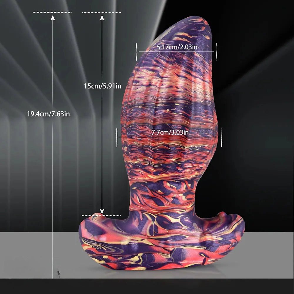 Mixed ombre ridged fantasy dildo, photo 13