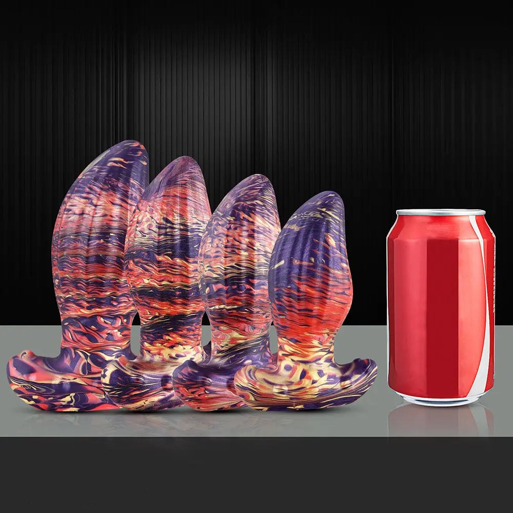 Mixed ombre ridged fantasy dildo, photo 14