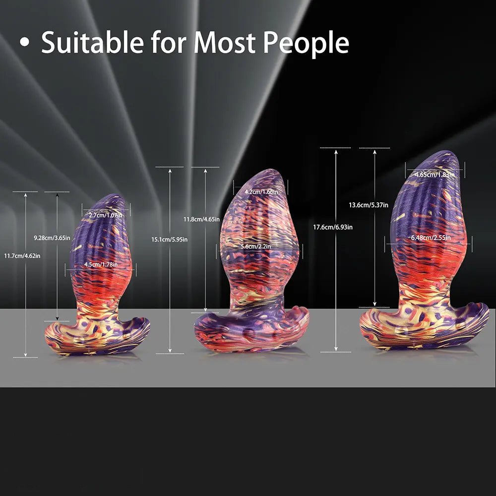 Mixed ombre ridged fantasy dildo, photo 15