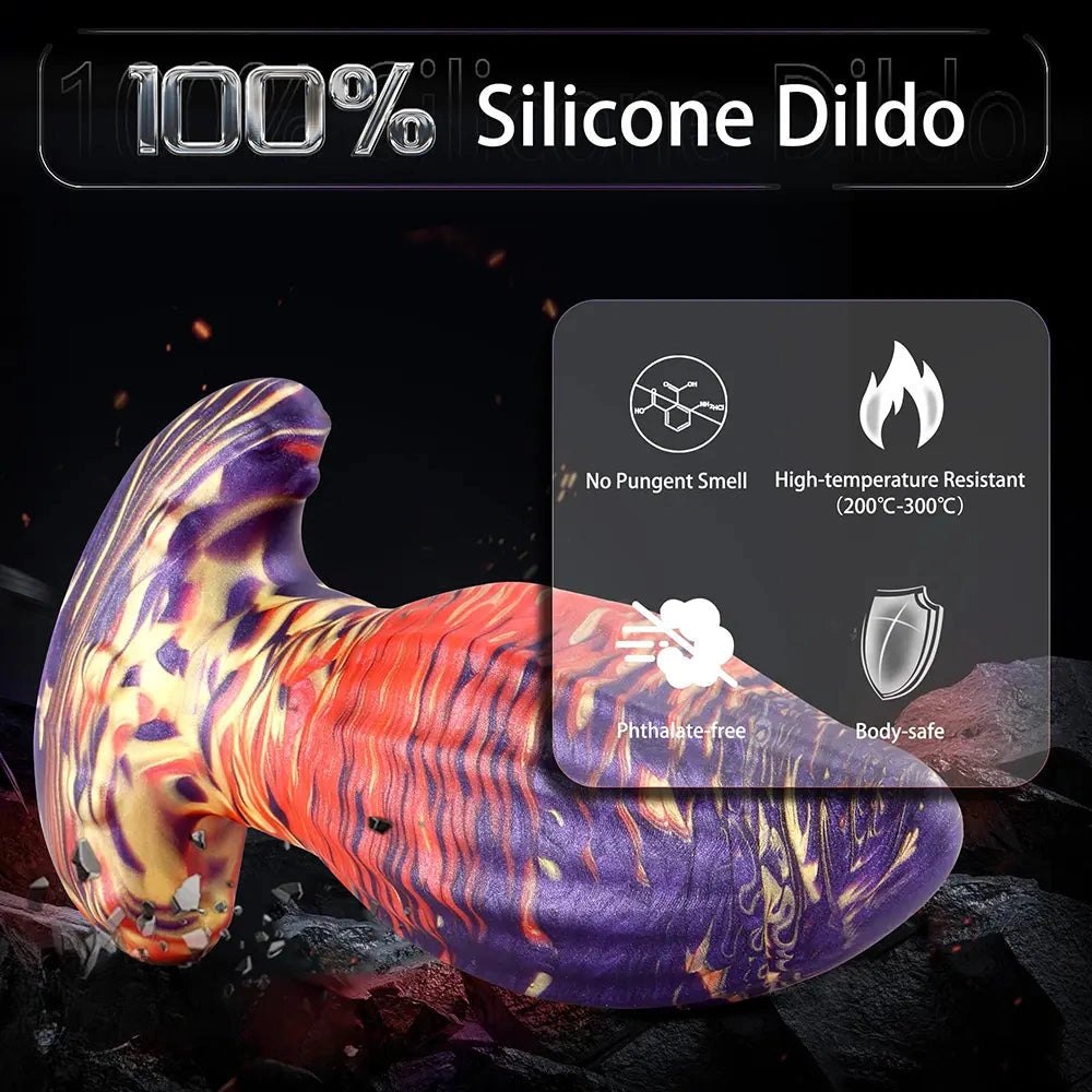 Mixed ombre ridged fantasy dildo, photo 8