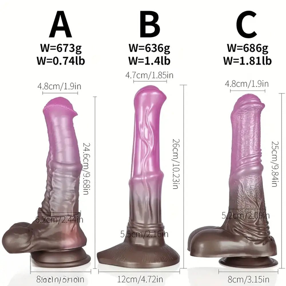 Ombre silicone realistic suction cup dildo, photo 15