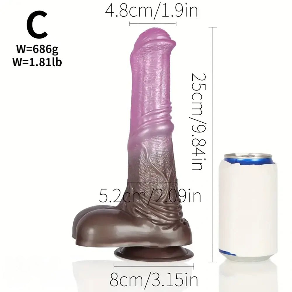 Ombre silicone realistic suction cup dildo, photo 16