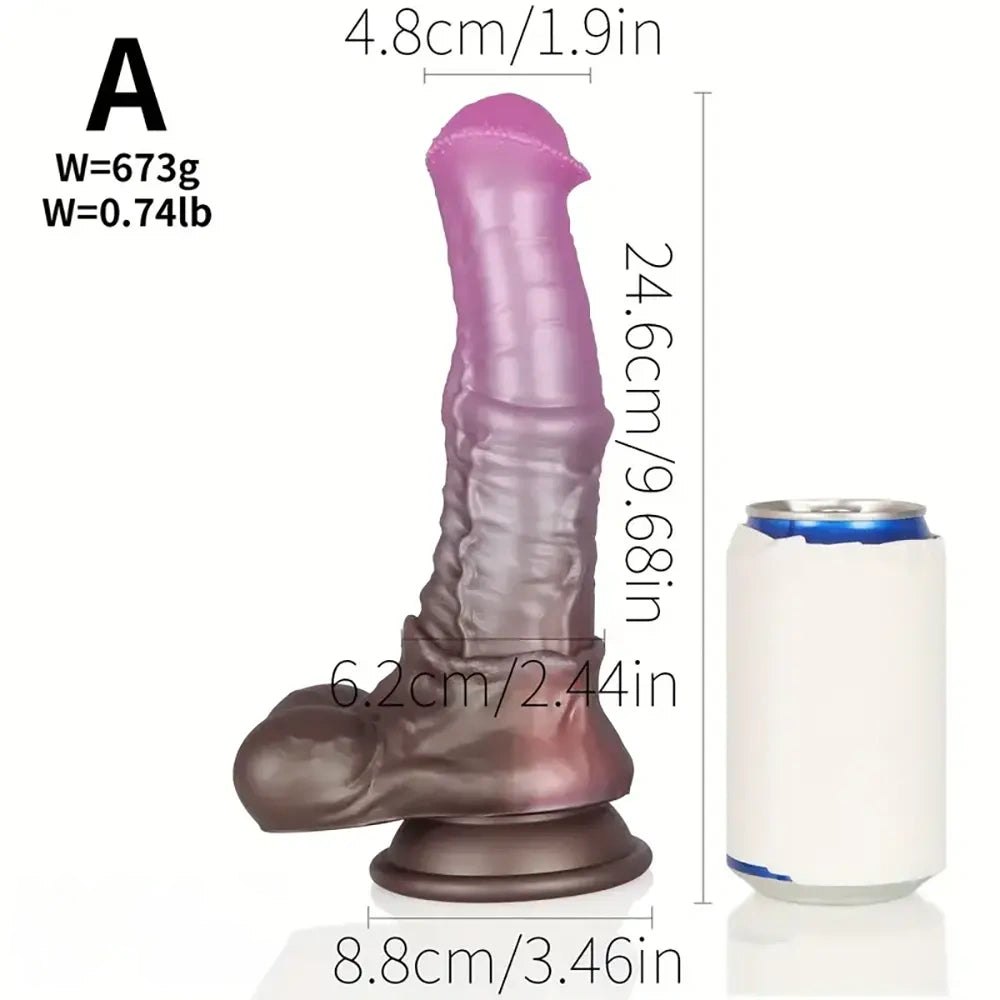 Ombre silicone realistic suction cup dildo, photo 2