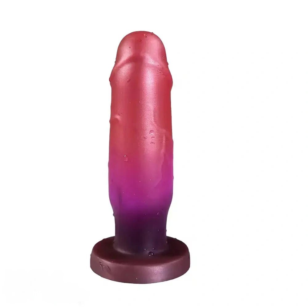 Ombre pink purple silicone small dildo, photo 1