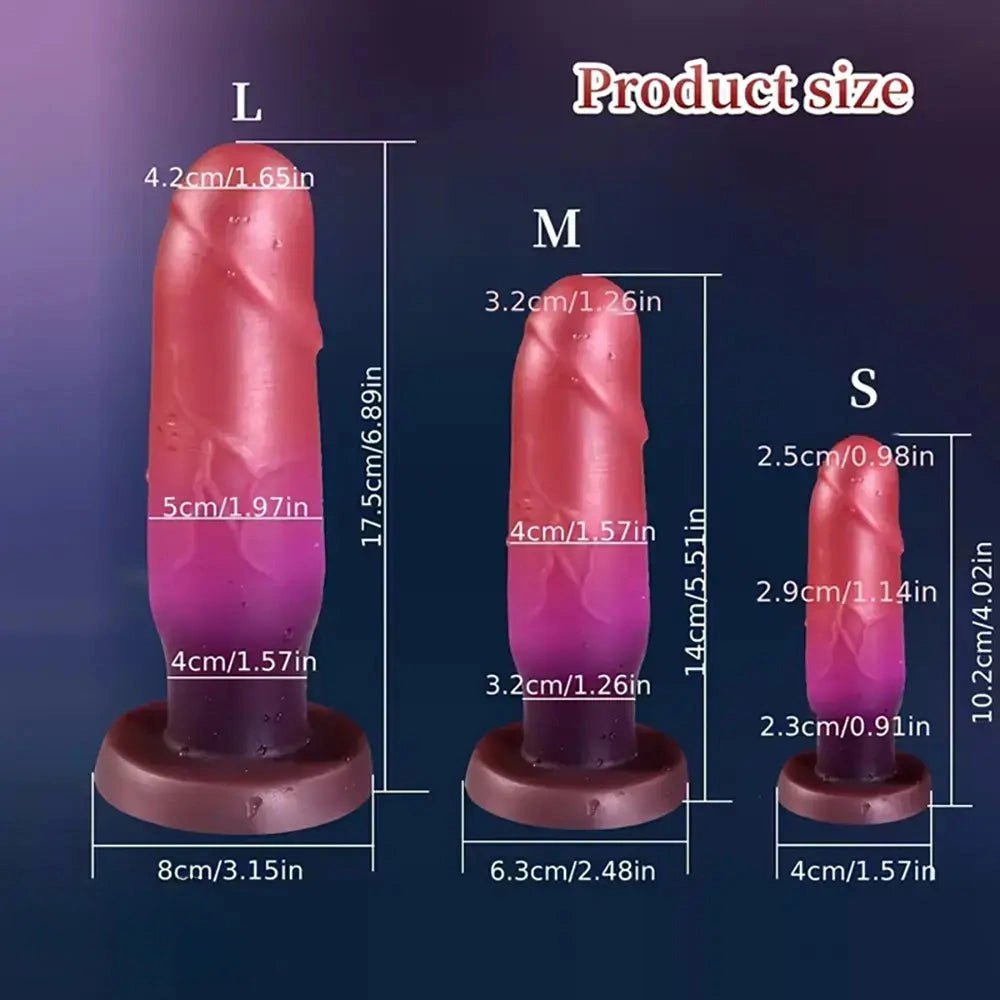 Ombre pink purple silicone small dildo, photo 5