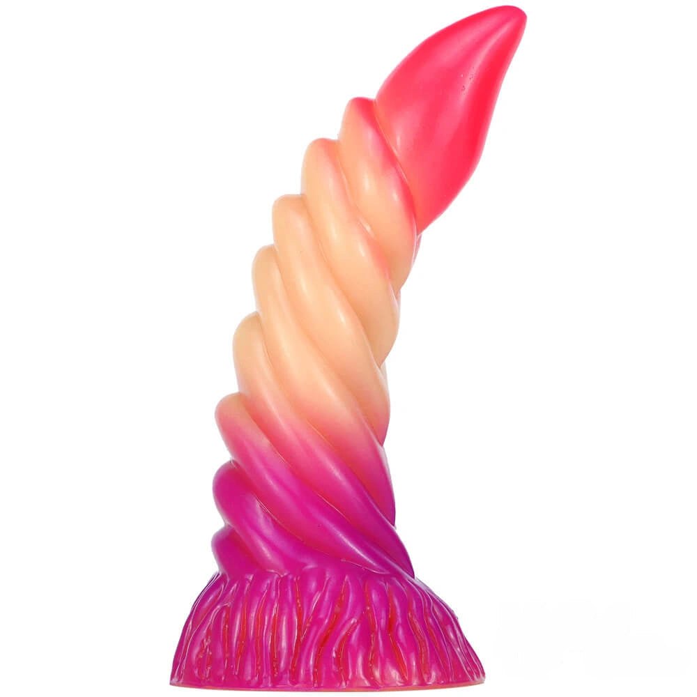 Ombre Purple ombre spiral fantasy dildo