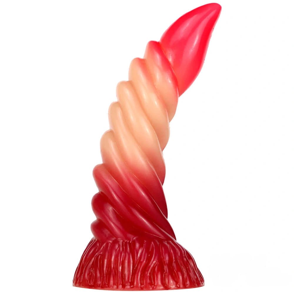 Ombre Red ombre spiral fantasy dildo