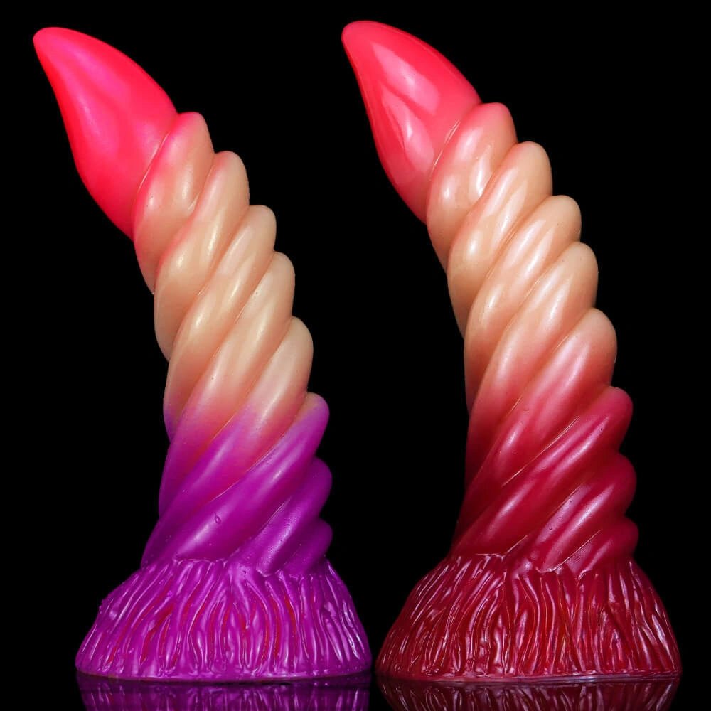 Ombre spiral fantasy dildo, photo 1