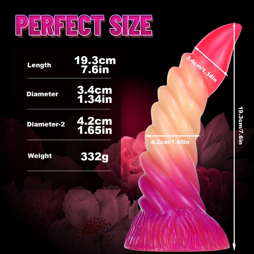 Ombre spiral fantasy dildo, photo 12
