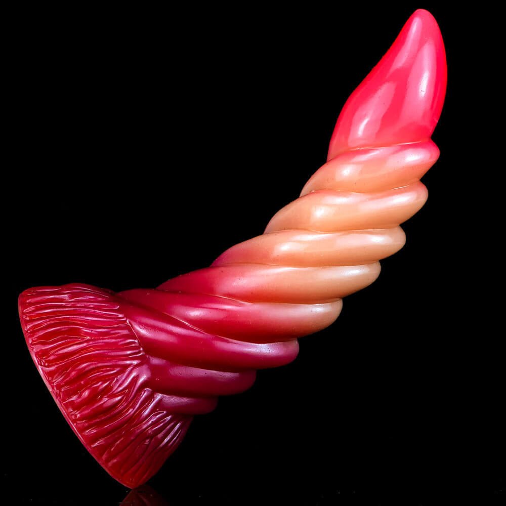 Ombre spiral fantasy dildo, photo 5