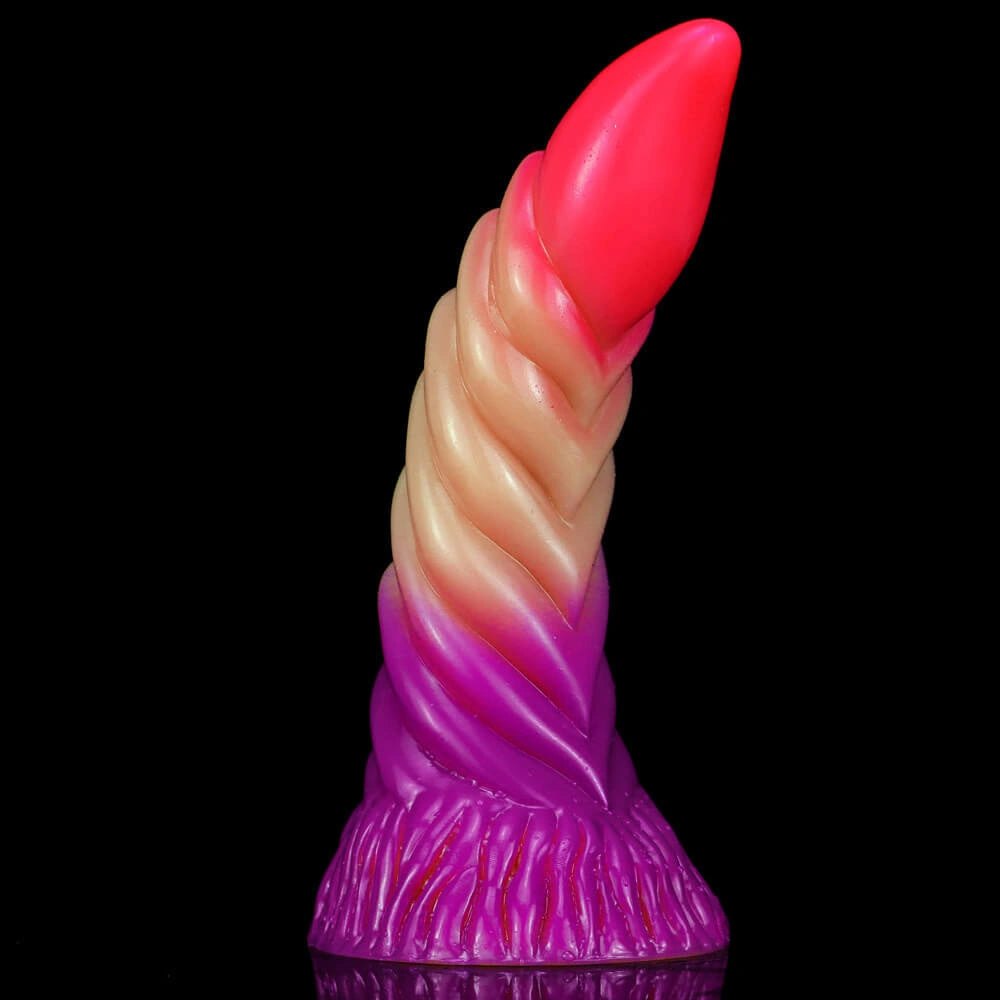 Ombre spiral fantasy dildo, photo 6