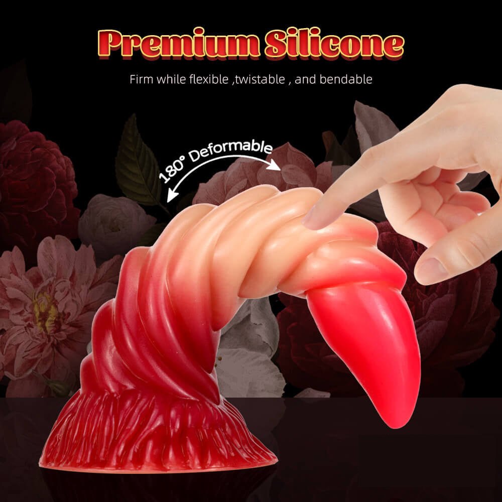 Ombre spiral fantasy dildo, photo 9