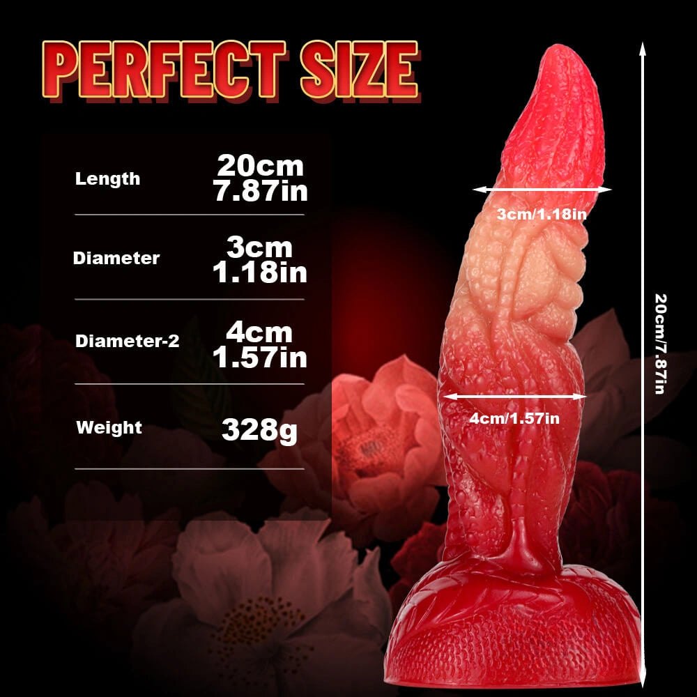 Ombre ridged spiral fantasy dildo, photo 10