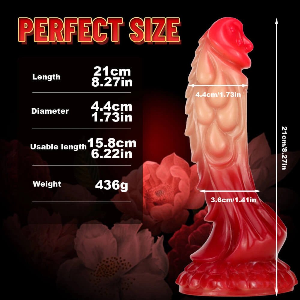 Ombre ridged spiral fantasy dildo, photo 19