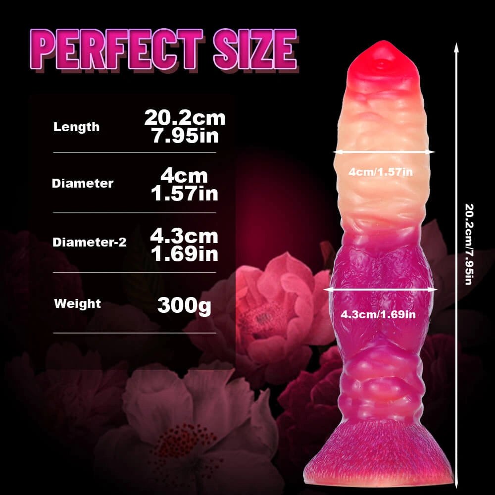 Ombre ridged spiral fantasy dildo, photo 22