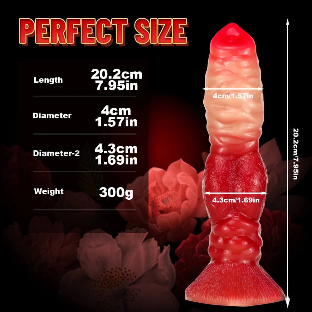 Ombre ridged spiral fantasy dildo, photo 3