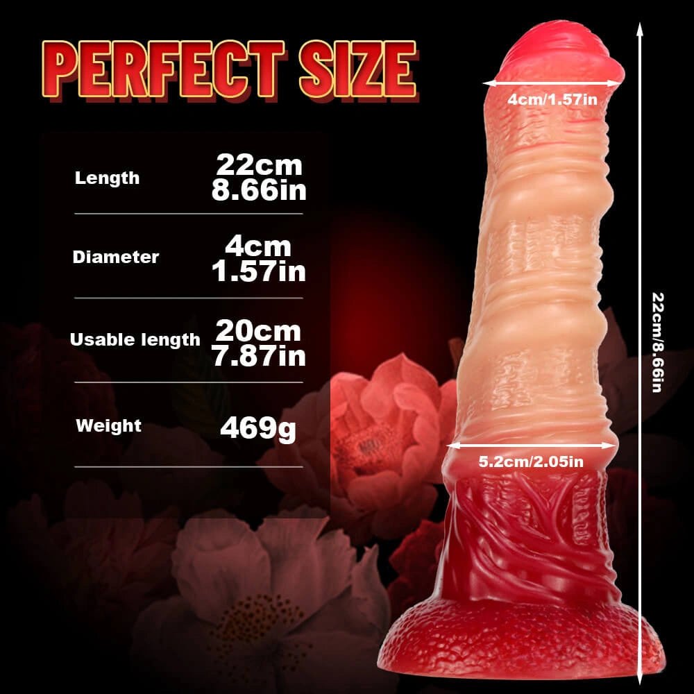 Ombre ridged spiral fantasy dildo, photo 4