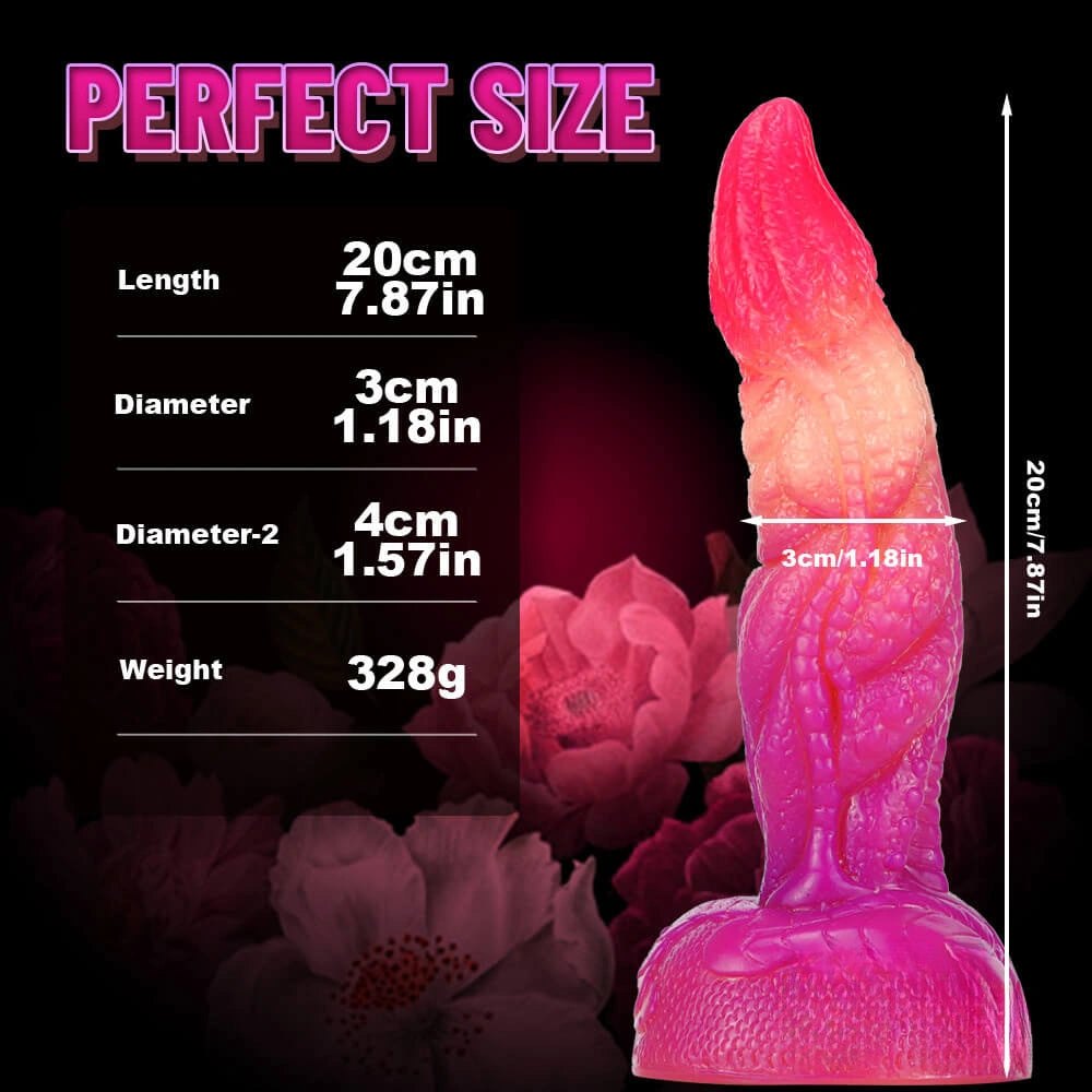 Ombre ridged spiral fantasy dildo, photo 9