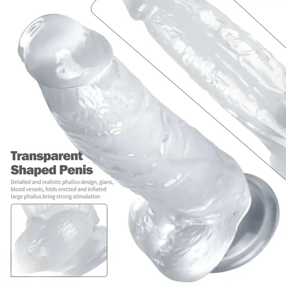 Blue ombre tpe suction cup dildo, photo 4